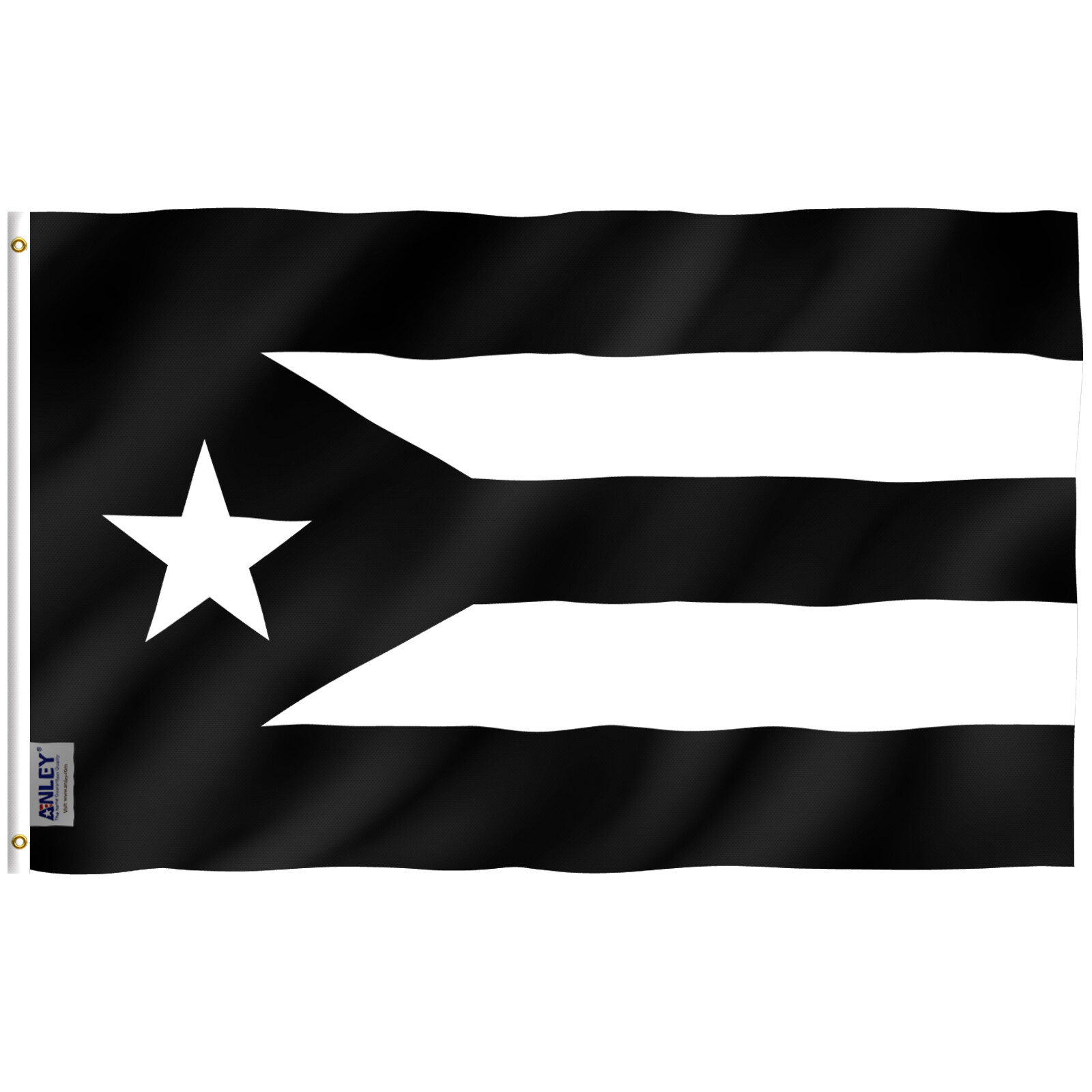 Anley Fly Breeze 3×5 Ft Puerto Rico Black Flag – Puerto Rican Flags Polyester