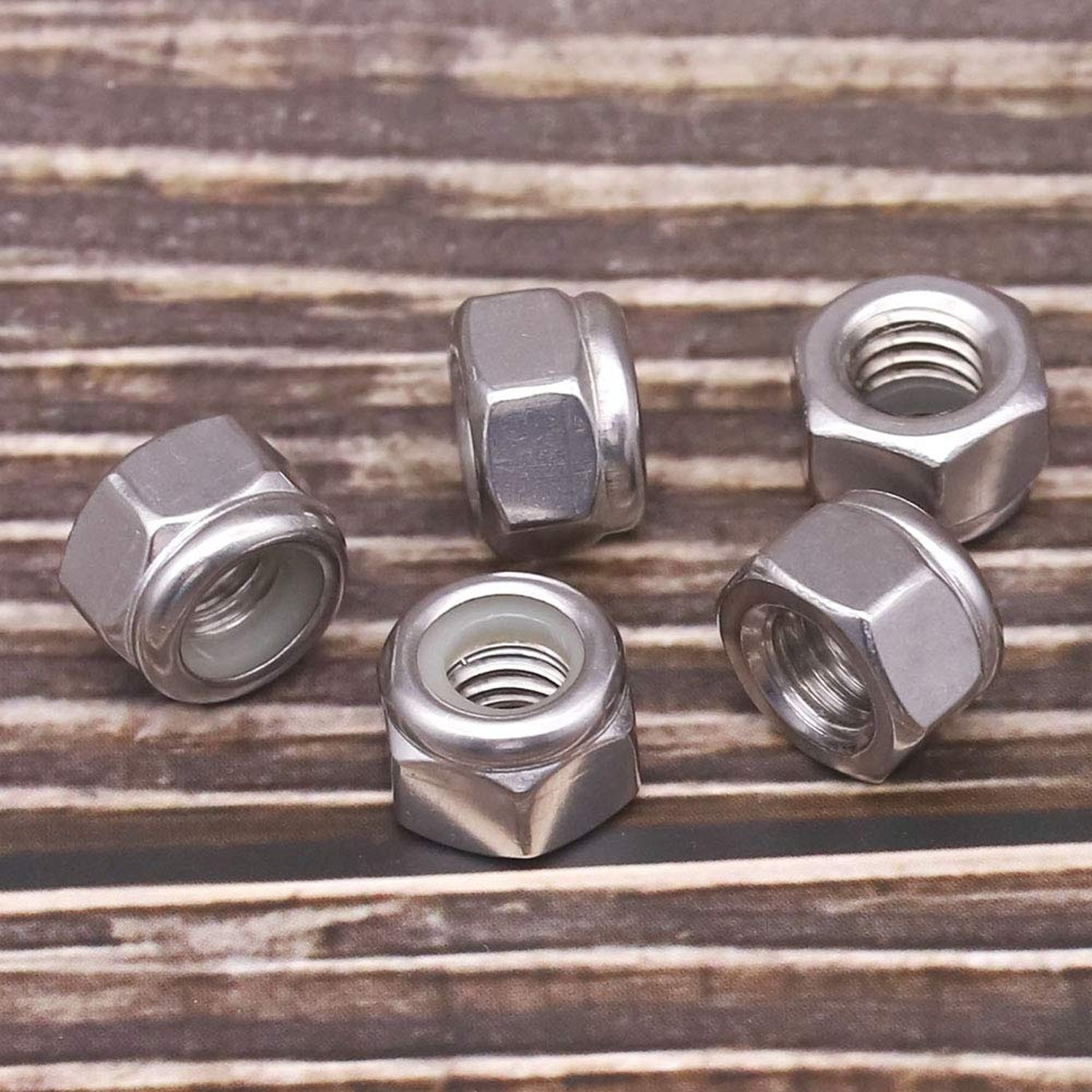 3/8″-16 Nylon Insert Hex Lock Nuts, Allen Hex Drive, 304 Stainless Steel 18-8…