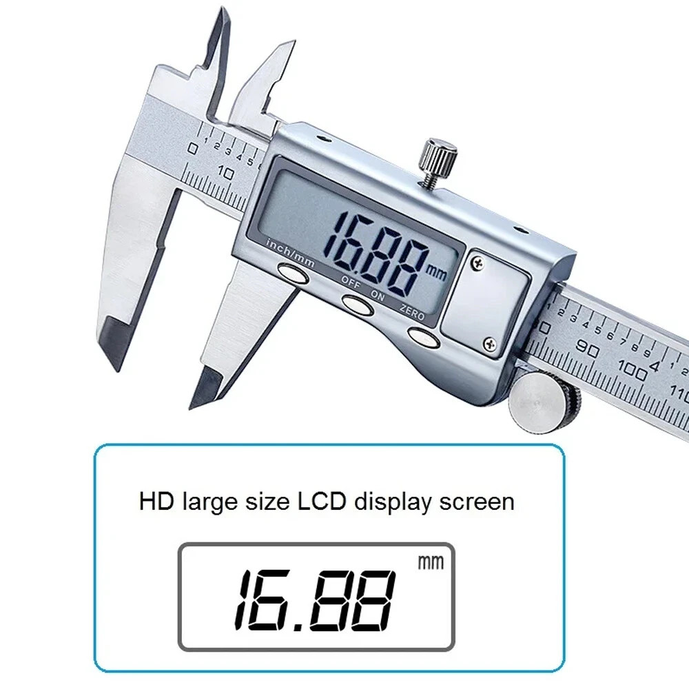 Digital Caliper Micrometer LCD Gauge Vernier Electronic Measuring Tool 6″ 150mm