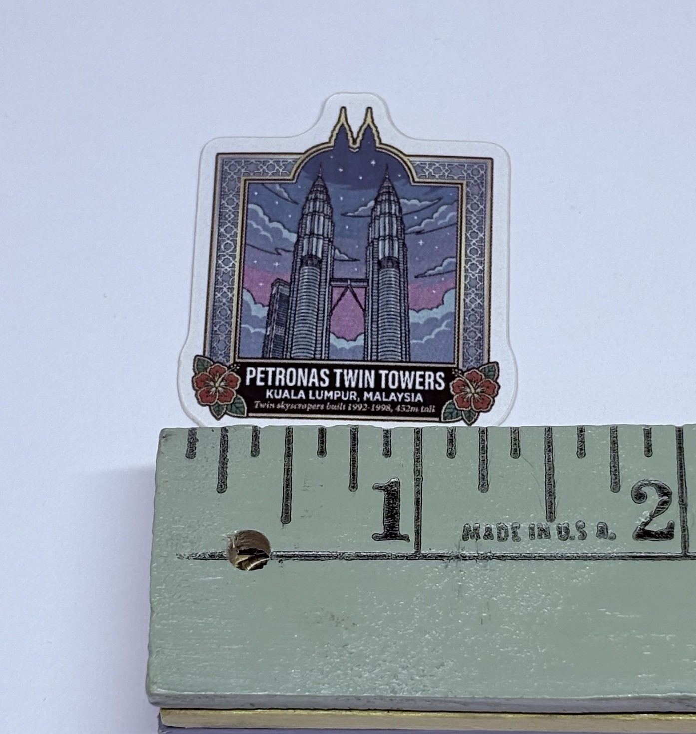 Petronas Twin Towers Sticker Travel Malaysia Tour Art Decal Vinyl Souvenir Tc9