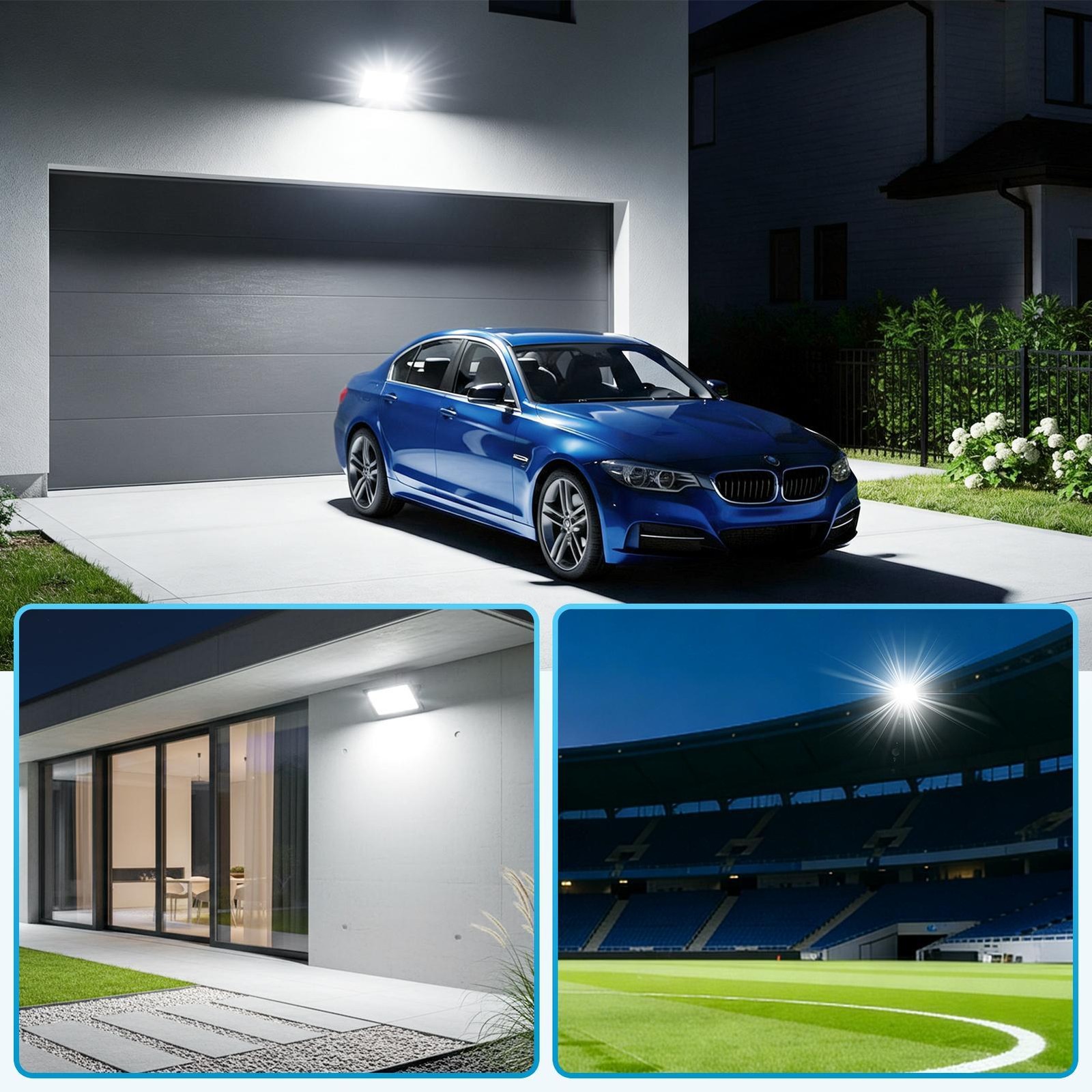 500W 300W 200W 100W LED Flood Lights Super Bright IP66 Waterproof 6000K Daylight