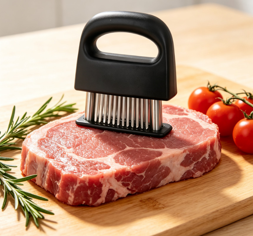 Meat Tenderizer Needle Tool, Stainless Steel Cooking Hammer for Kitchen Use