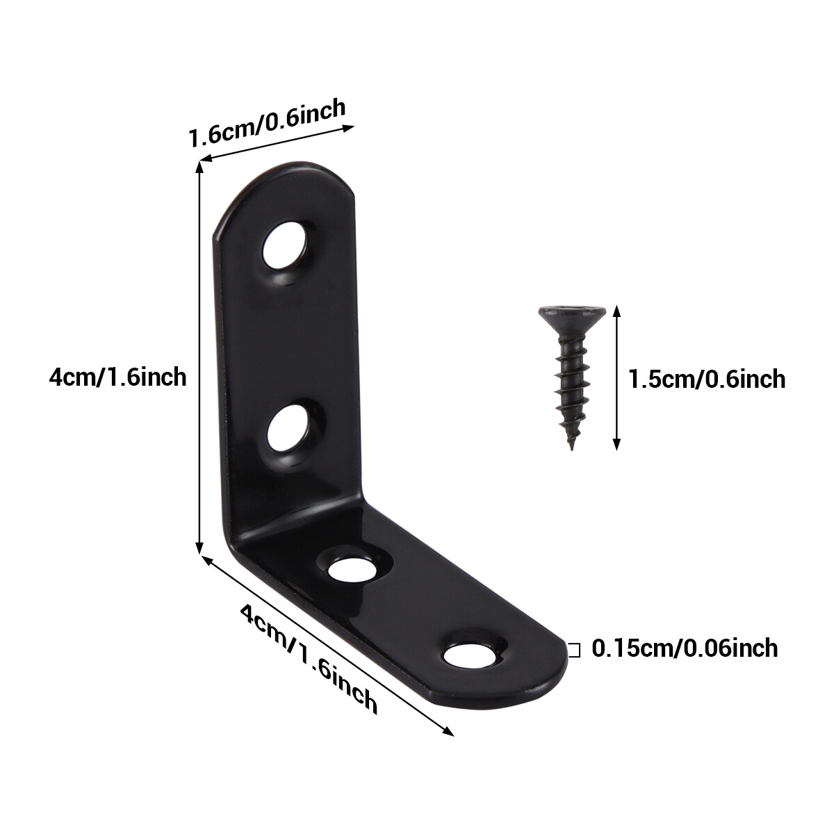Stainless Steel L-Shaped Bracket Corner Brace 1.5in 90 Degree Angle Corner Lot