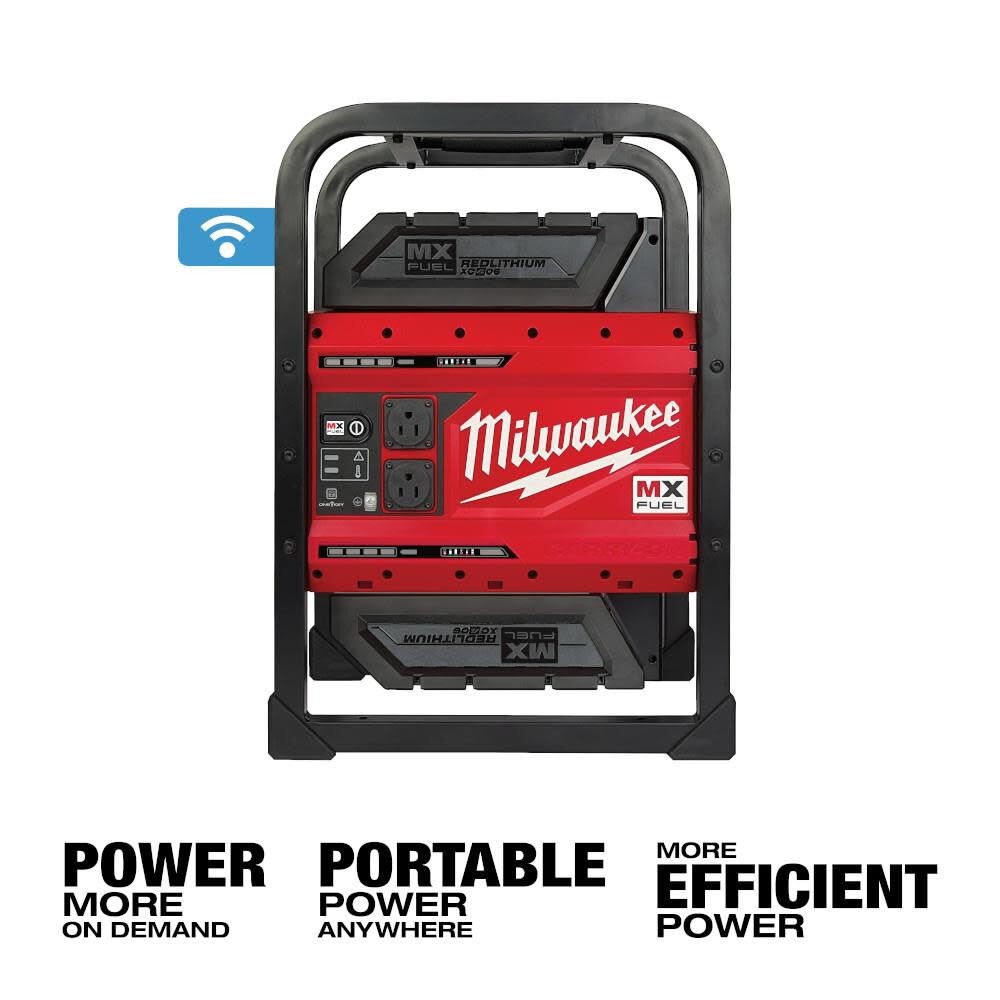 Milwaukee Mx Fuel Carry-On 3,600 Watt Lithium-Ion 2 Battery Portable Power