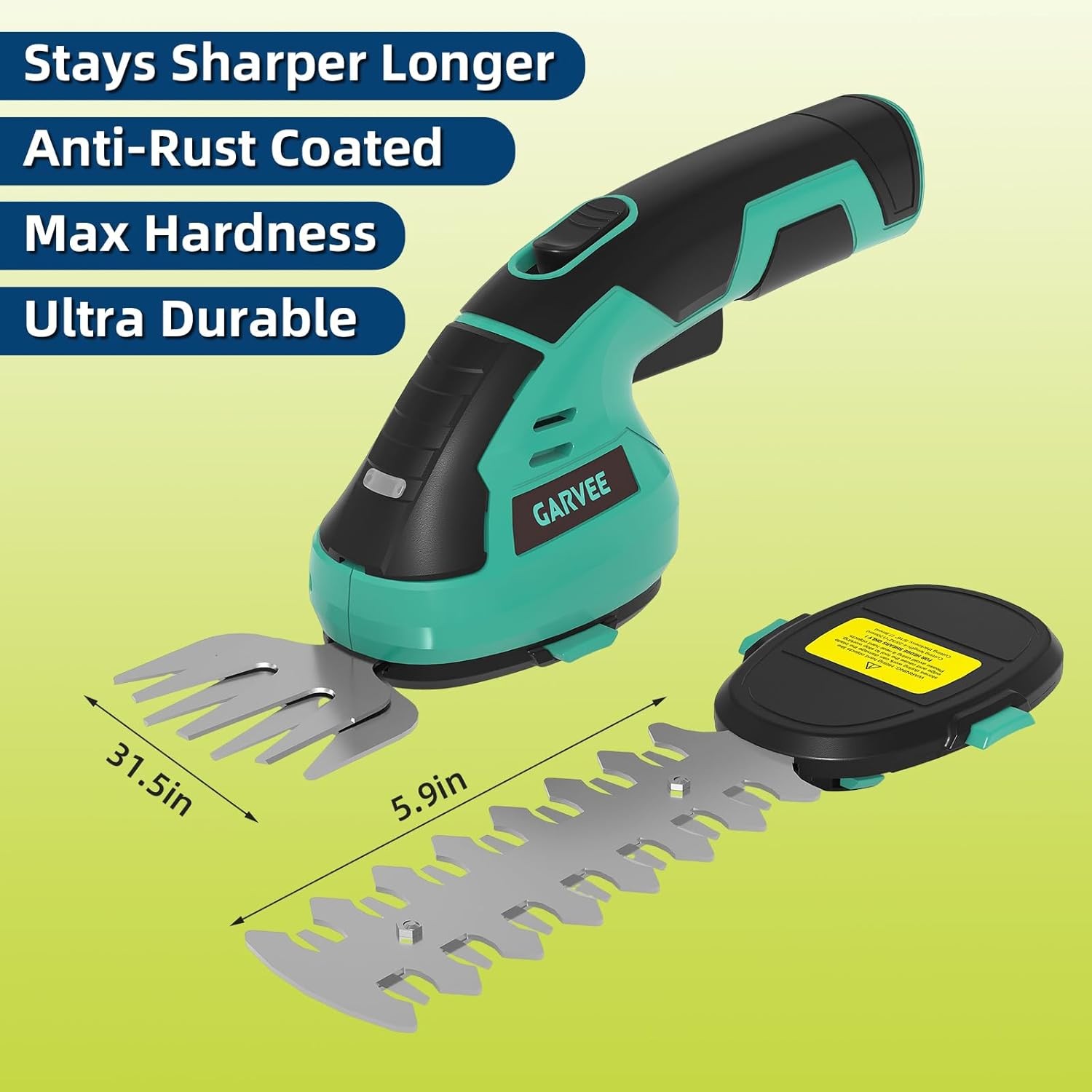 Cordless Hedge Trimmer Grass Shear Garden 2 in 1 Handheld Electric Grass Shears