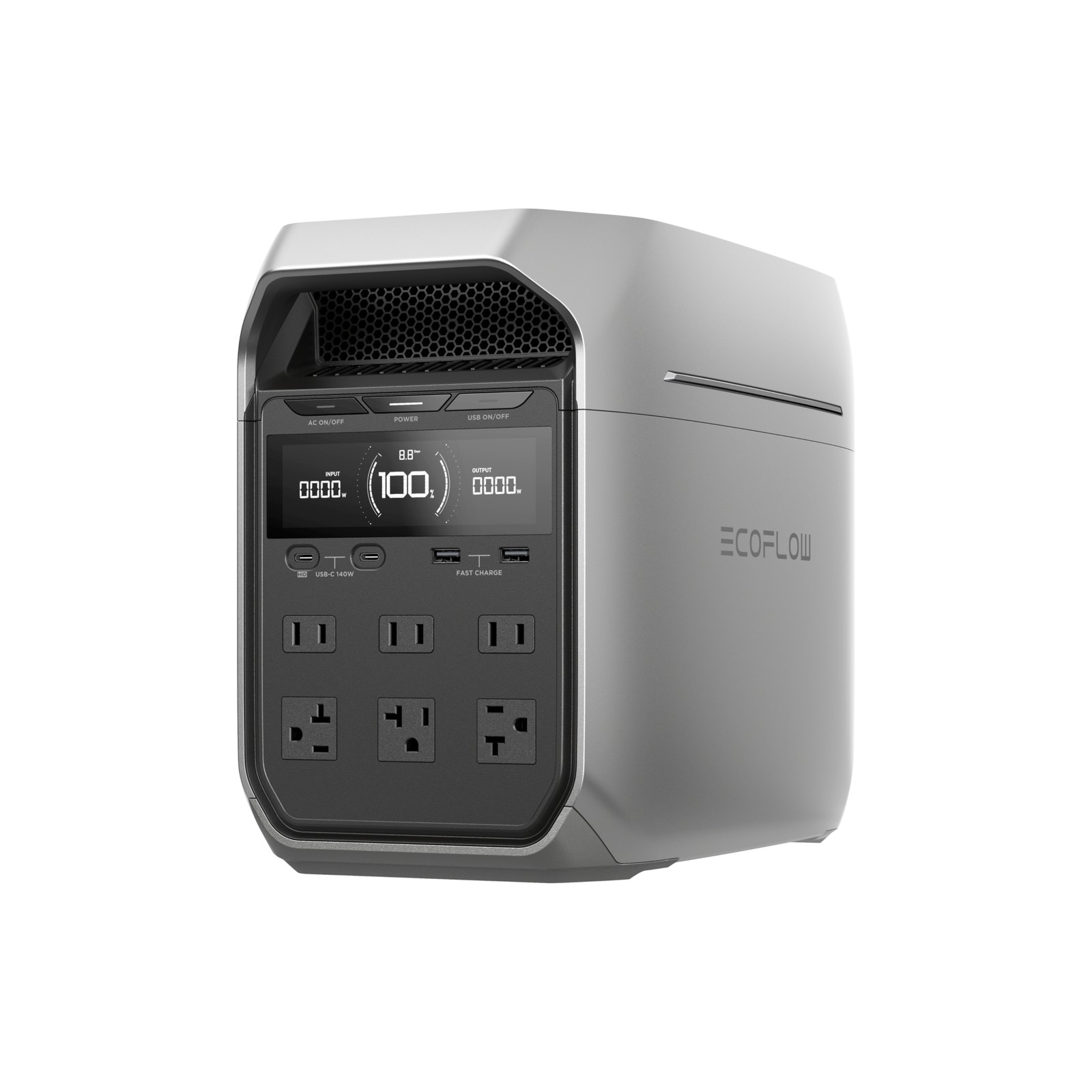 EcoFlow DELTA 3 Plus Portable Power Station, 1800W Output, X-Boost 2600W,