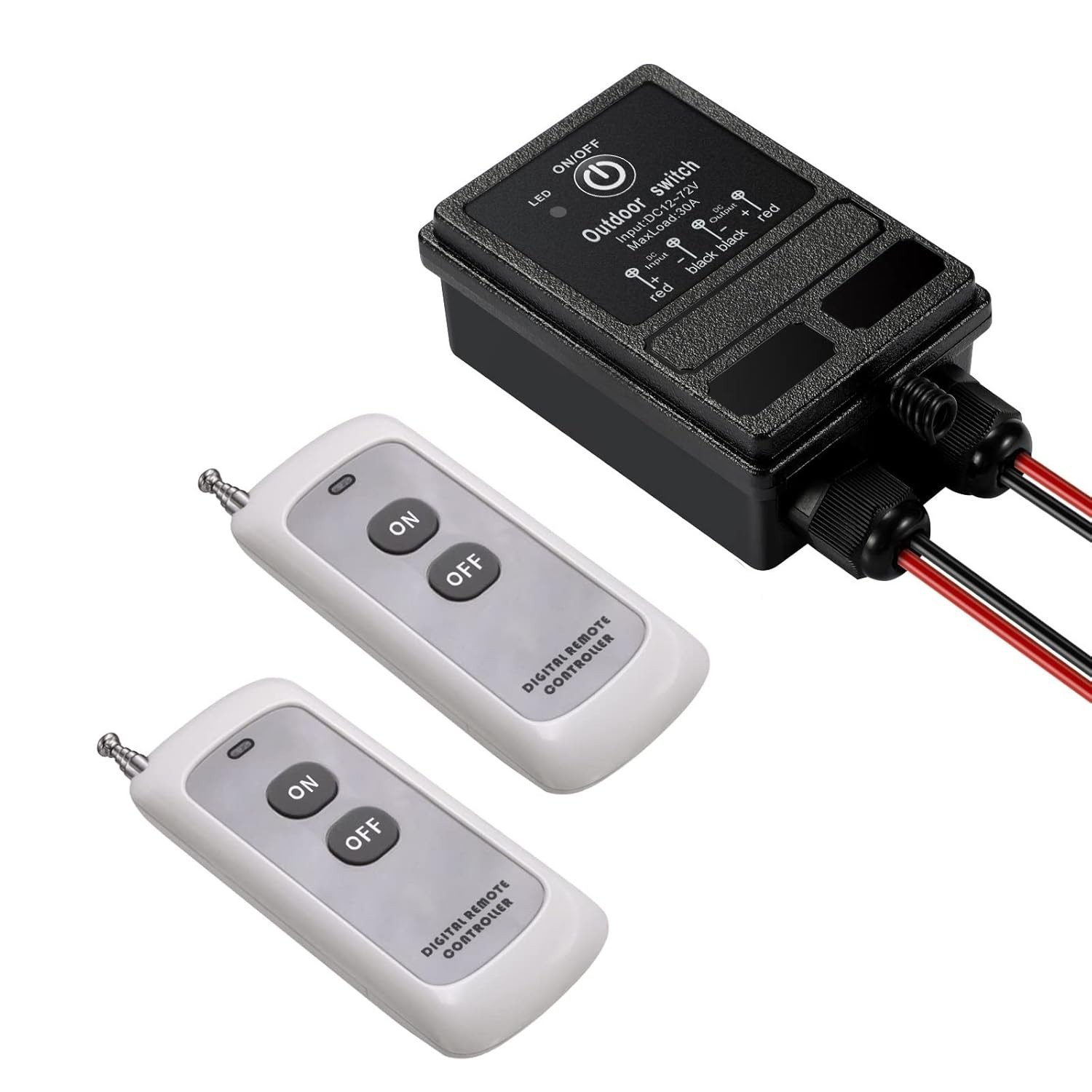 DC12V Waterproof Remote Control Relay Switch,984Ft Long Range Wireless Remote Sw