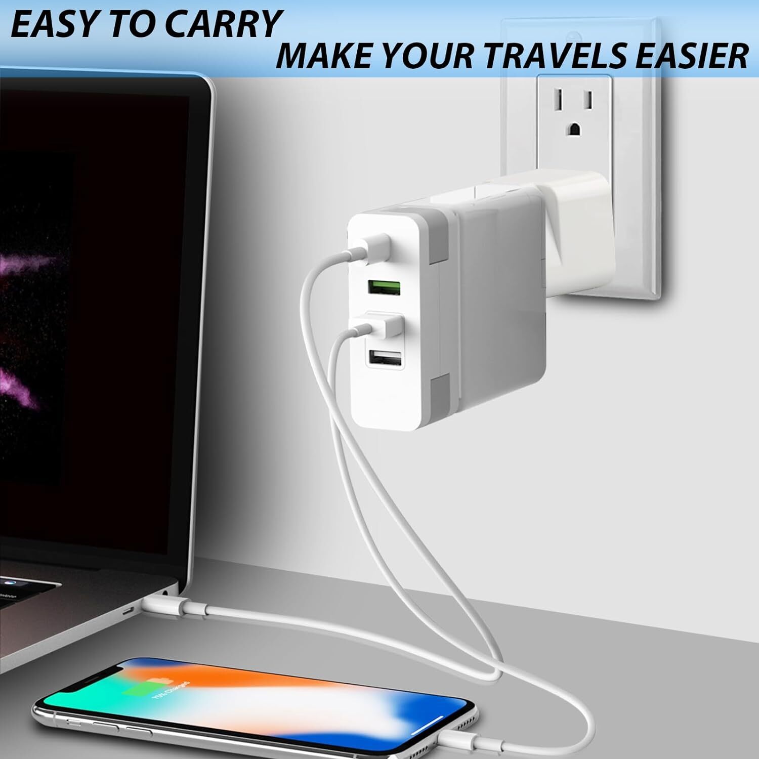 1-1000Pcs European EU To US American Adapter Plug Converter Euro Asia to USA Lot