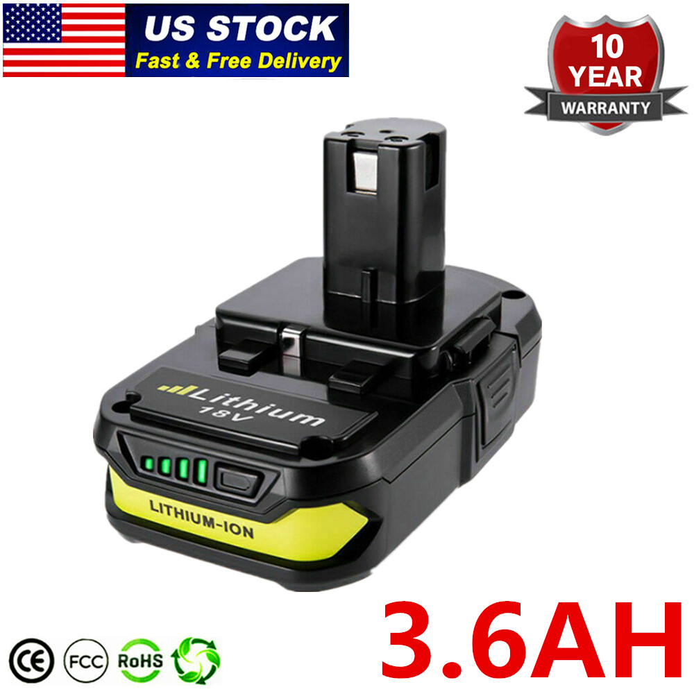 1/2X For RYOBI P108 18V One Plus P104 P109 High Capacity Battery 18 Volt Li-Ion