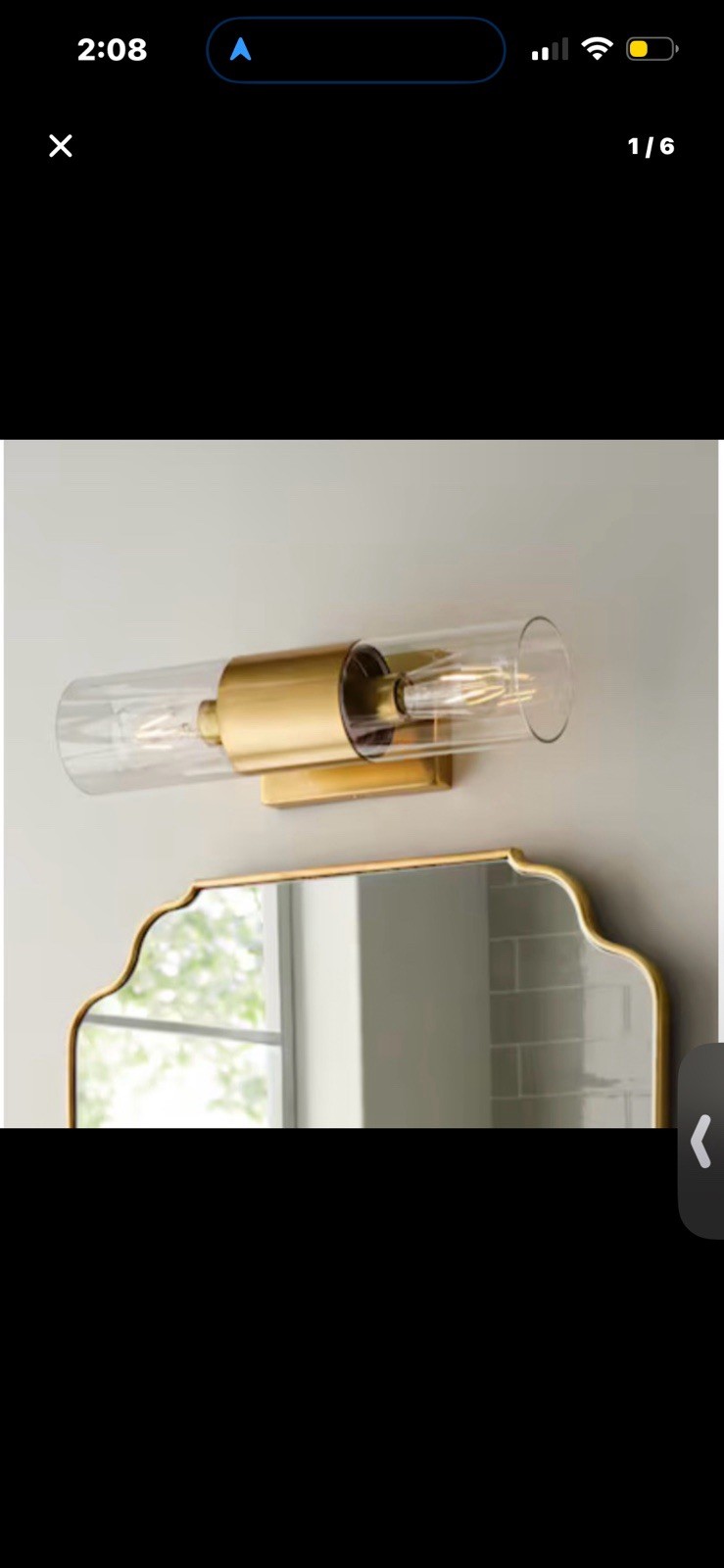 LB1 High Performance.allen + roth Rexburg 4.7-in 2 Light Brushed Gold Transition