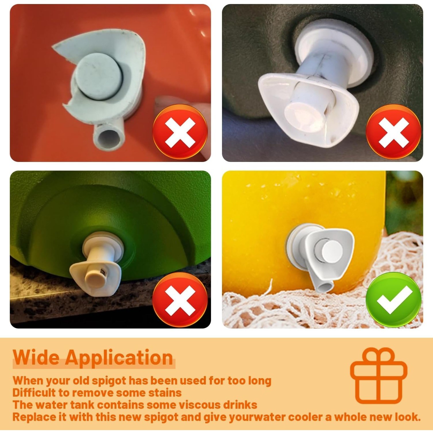 3 Pcs Push-Button Cooler Spigot Replacement,for Rubbermaid Gott Cooler Valve
