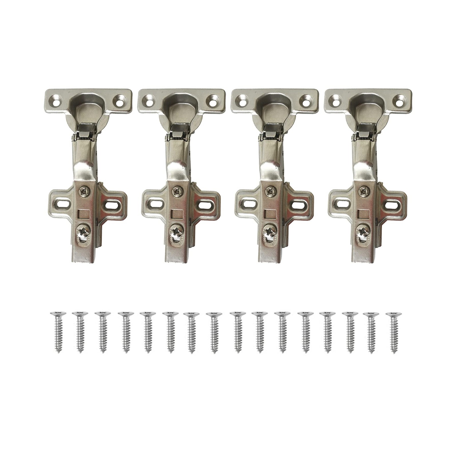 4 Pack 26mm 95 Degree Inset Soft Closing Hinges Clipon Cabinet Door