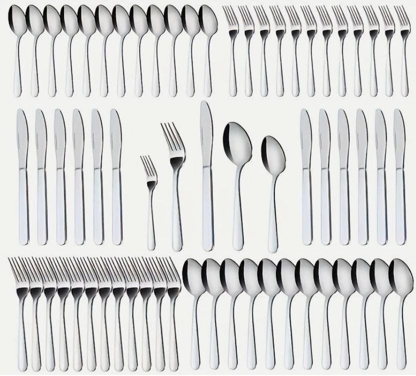 60/20pcs Stainless Steel Silverware Set – Heavy Duty Commercial New