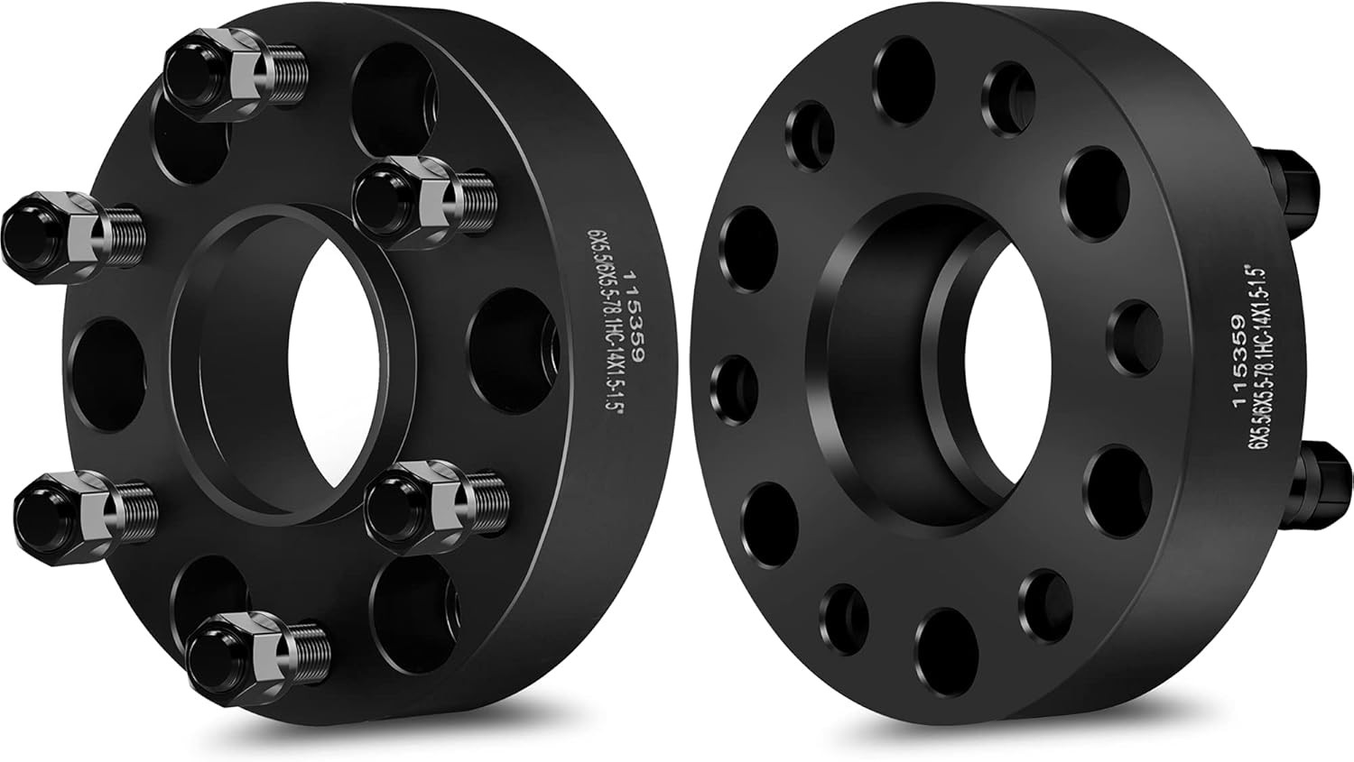 Pair 1.5 Inch 6 Lug Wheel Spacers