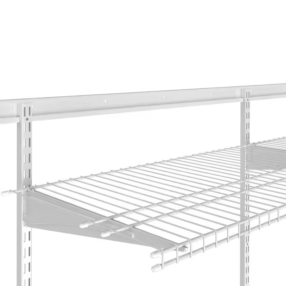 Shelf Track 60 In. X 1 In. White Standard Contractor Pack (6-Pieces)