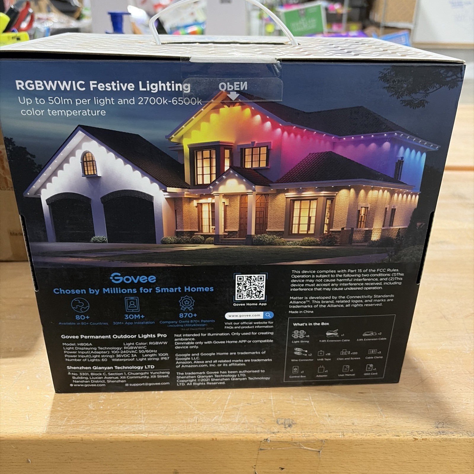 Govee Permanent Outdoor Lights Pro 100FT Model H806A WHITE