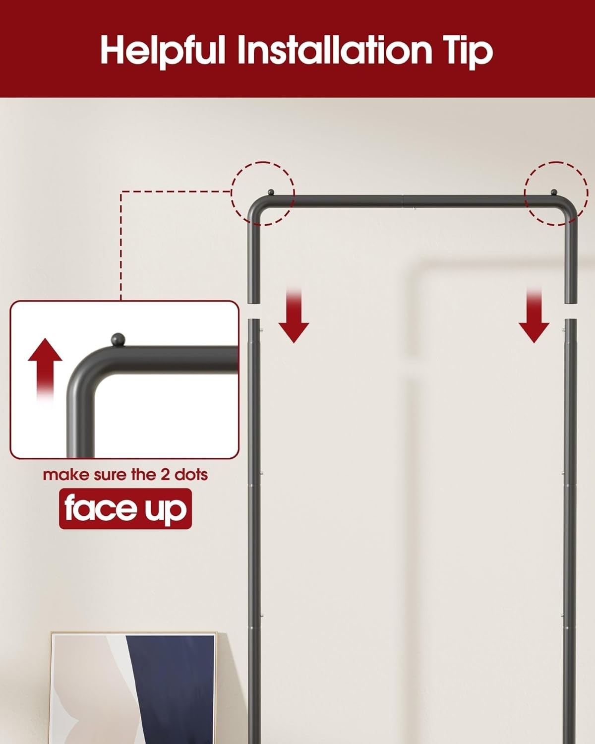 Compact Heavy-Duty Clothing Rack with Movable Shelves & Casters – 28×16.9×59