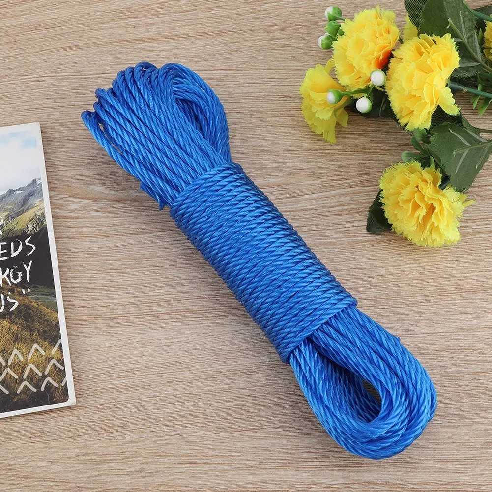 20m Nylon Clothesline Rope 1/4” Braided Heavy Duty Multi-Purpose