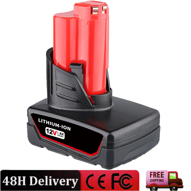 For Milwaukee 12VOLT 48-11-2460 For M12 LITHIUM 4.0Ah Extended Capacity Battery