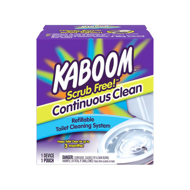 Kaboom Scrub Free Continuous Clean Toilet System Toilet Bowl Cleaner Kit