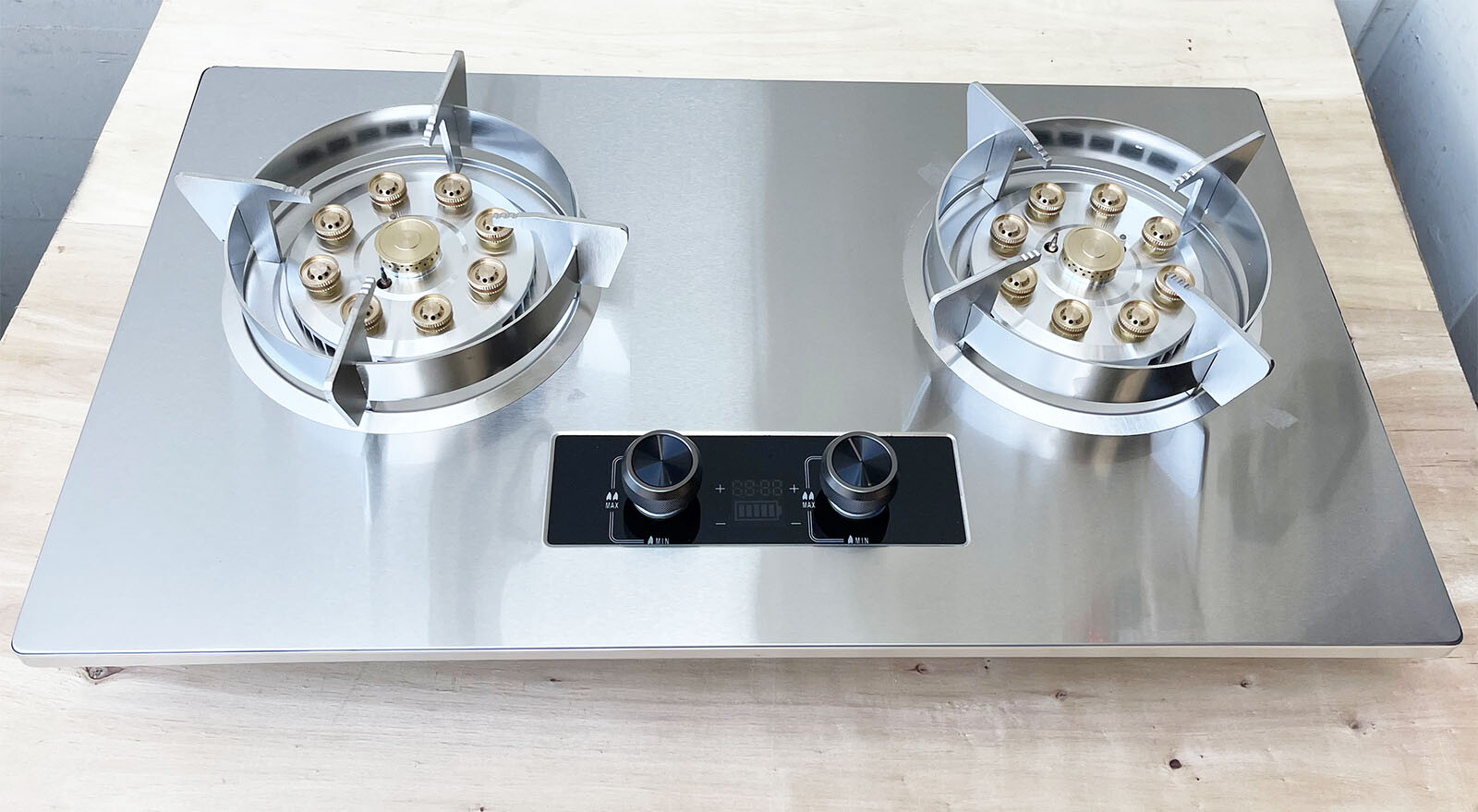 Stainless Countertop Jet Double Burner Drop-In Propane LP Stovetop Stoves Cooker