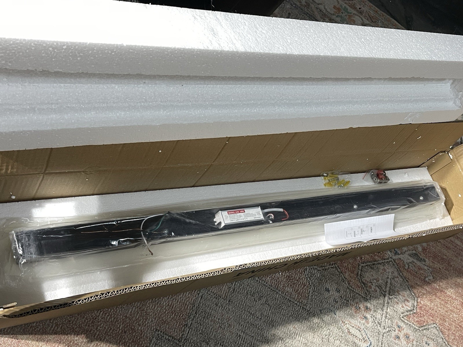 40″ Slender Sideway Outdoor Hardwired Bar Wall Sconce With LED Light Fixture