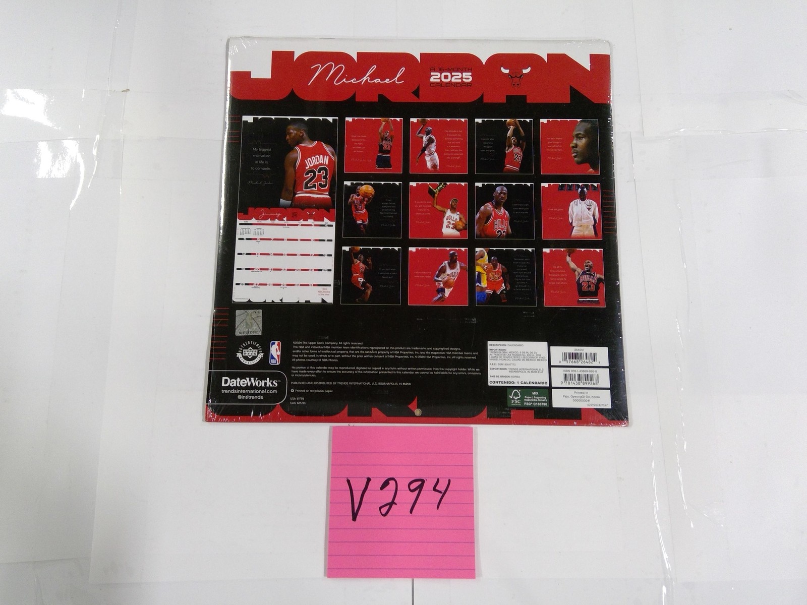 Michael Jordan 2025 Wall Calendar 16-Month DateWorks NBA Basketball Sealed New