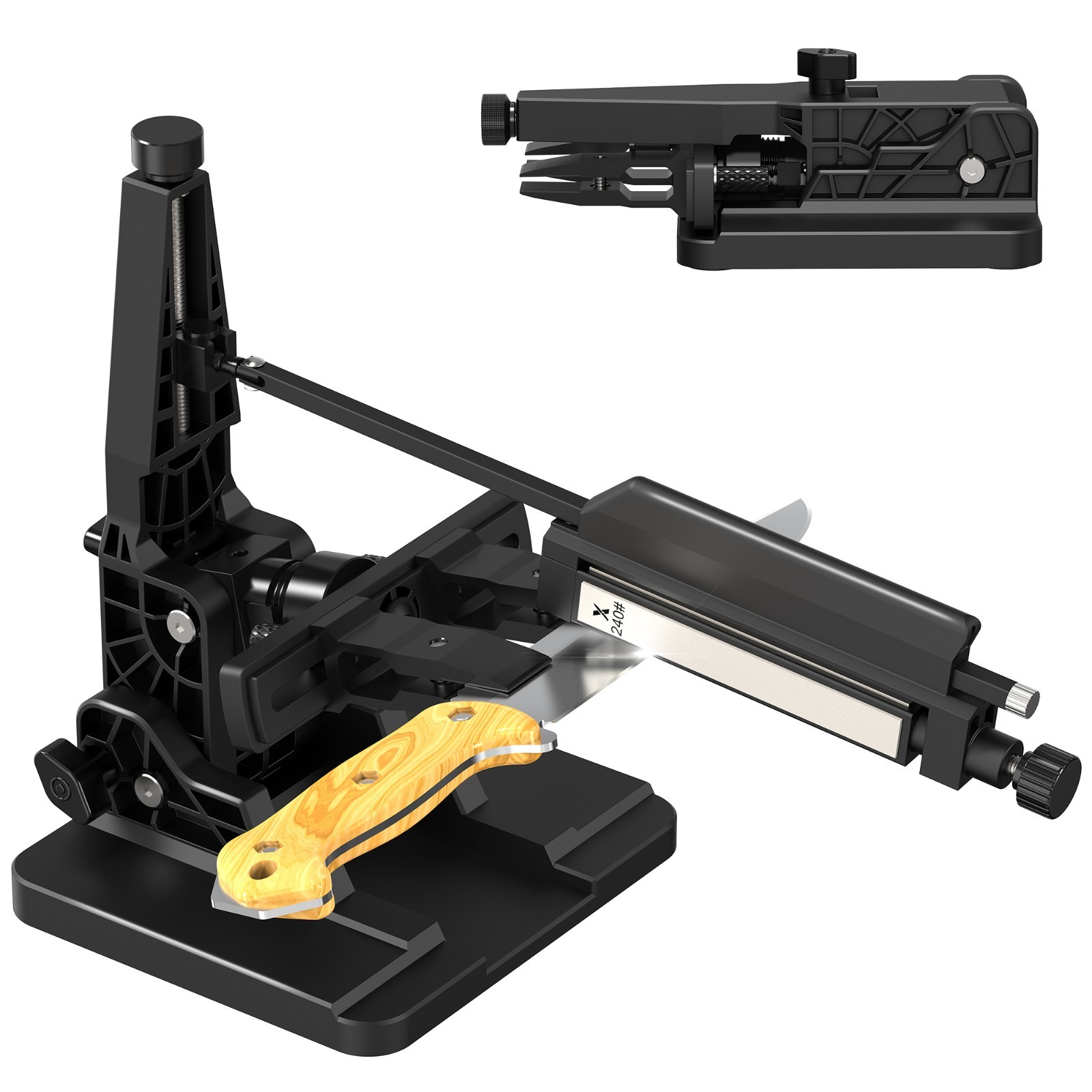 Upgraded Folding Knife Sharpener XAR-FS1, Adjustable Angle System, Diamond Stone