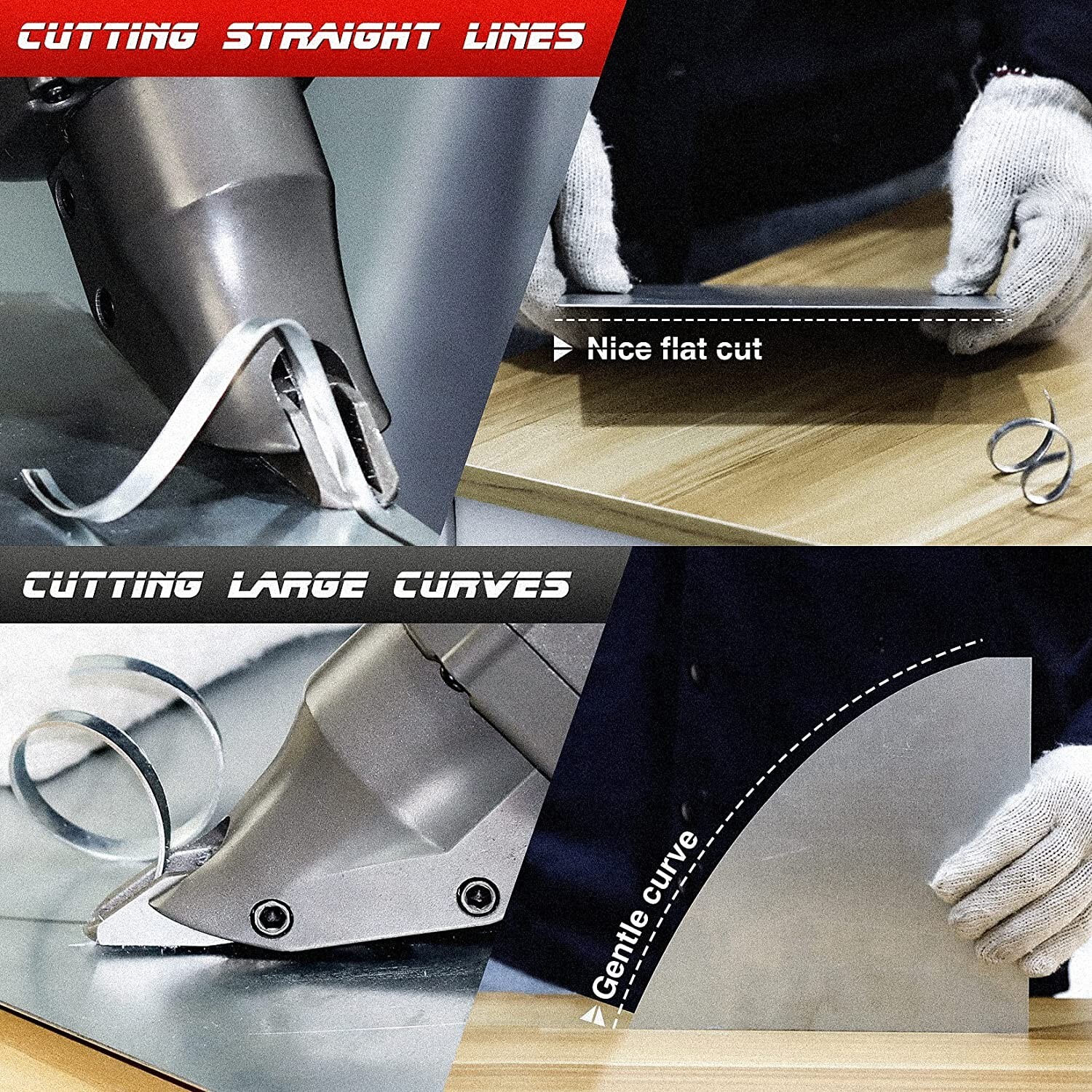 SHALL Electric Metal Cutting Shear, Corded Sheet Metal Cutter, Variable Speed