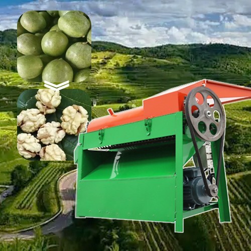 220V New Electric Green Walnut Peeling and Cleaning Machine 1000kg/h Output 3KW