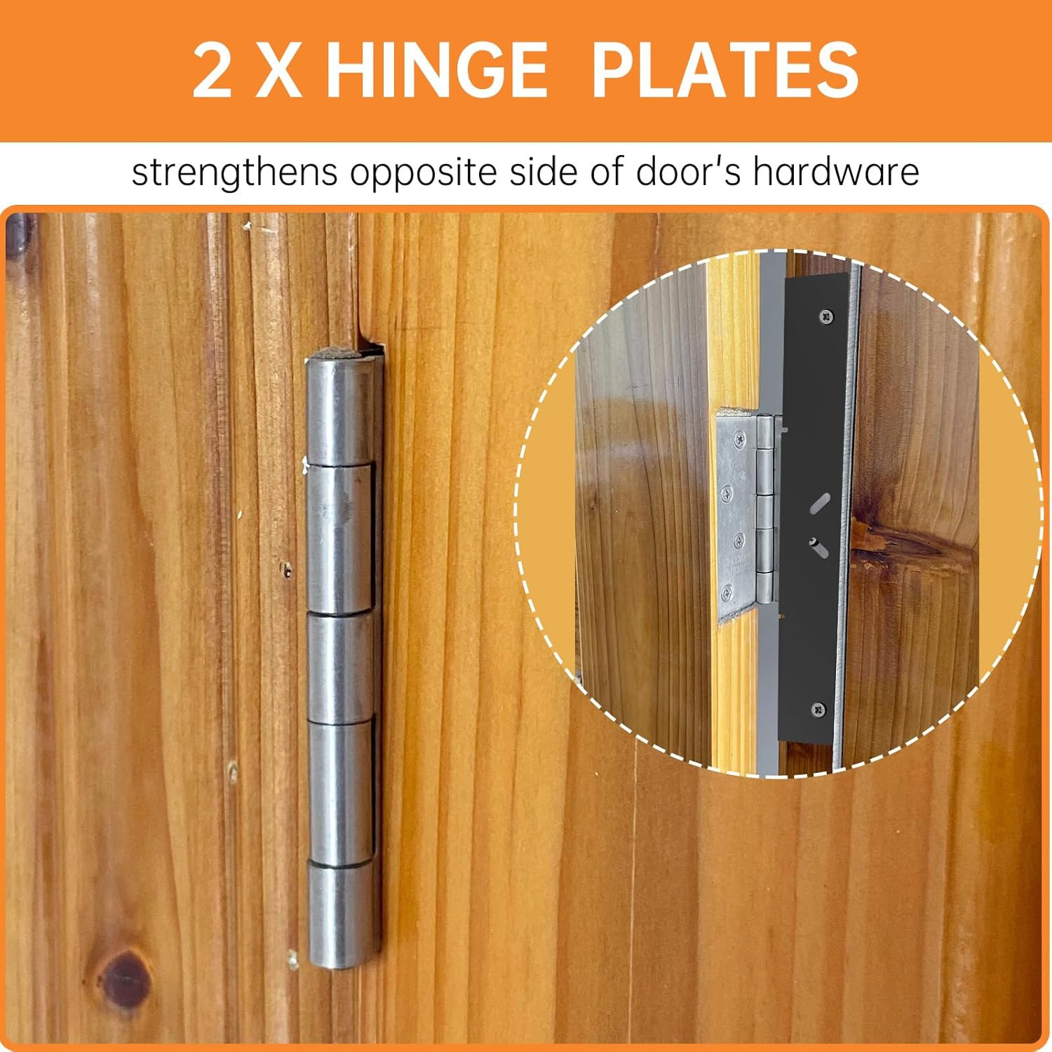 5-Piece Door Reinforcement Set for Jamb,Frame & Hinges Door Lock Security | ,Doo