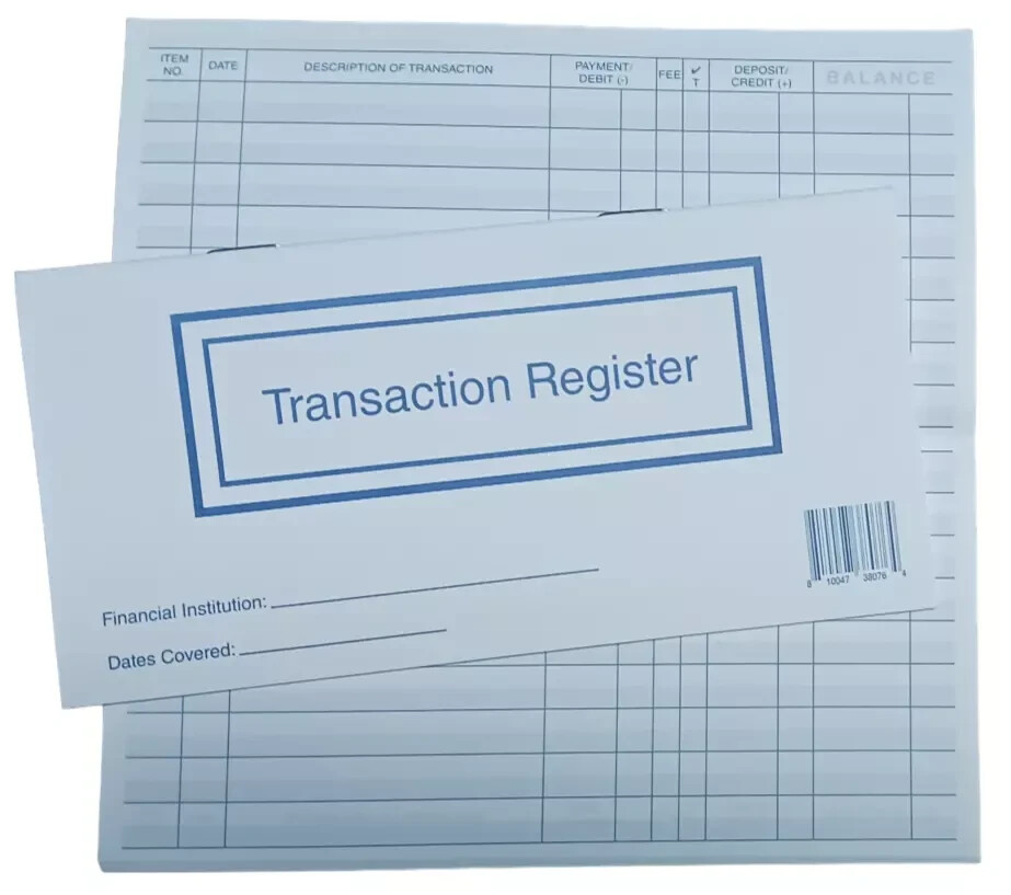 1 Checkbook Transaction Registers 2025 2026 2027 Calendar Check Book Register