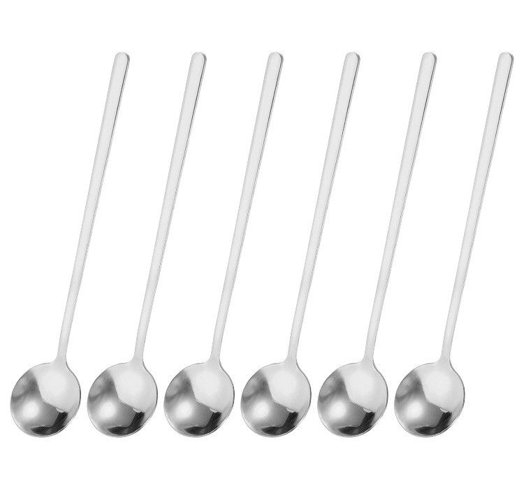 50 Pcs 6″ Stainless Steel Espresso Spoons Mini Coffee Spoon Teaspoon Silver