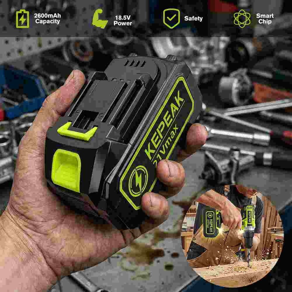 21V Lithium-ion Battery Replacement & Backup Battery with LED Power Indicator