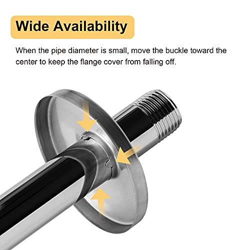 Shower Arm Flange 2.5″ in Outer Diameter Replacement 2.5 in Chrome 2.5 in