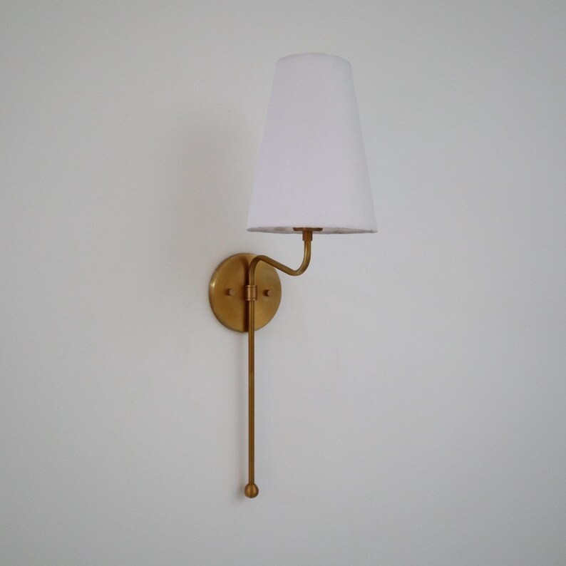 Glimmering Elegance Handcrafted Brushed Brass Wall Lamp Brilliance Bedroom Lamp