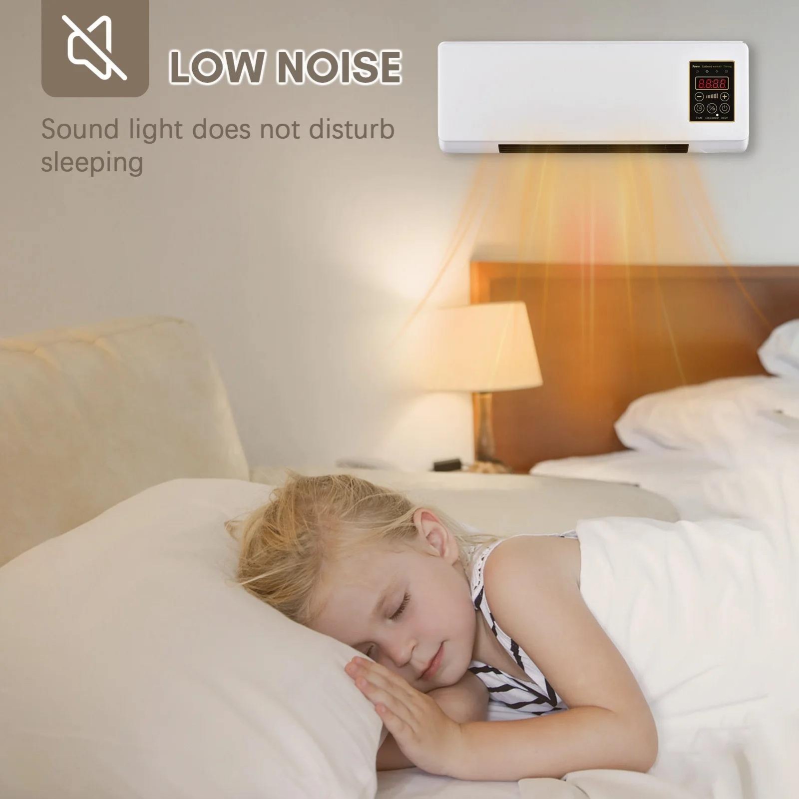 2 In 1 Portable Air Conditioning Cool Warm Dual Use Wall Mounted Heater 1800W