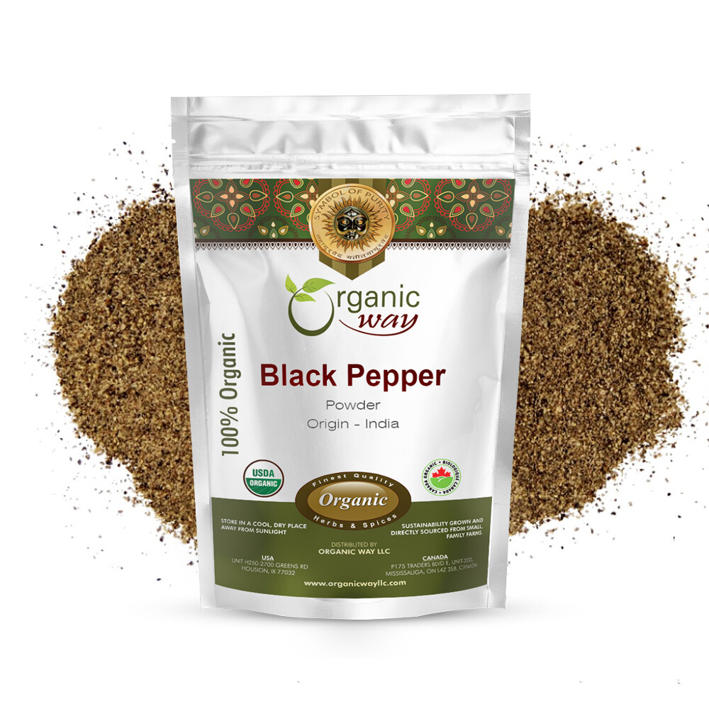 Organic Way Black Pepper Powder – Organic, Kosher & USDA Certified