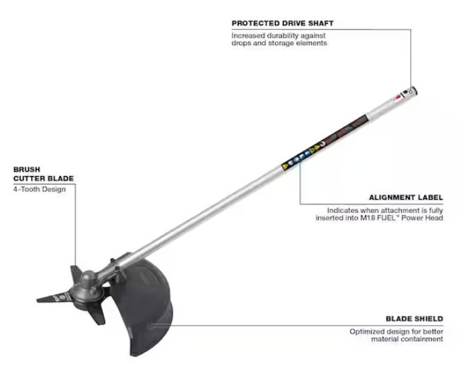 Milwaukee 49-16-2738 M18 FUEL QUIK-LOK Brush Cutter Attachment – New In Box