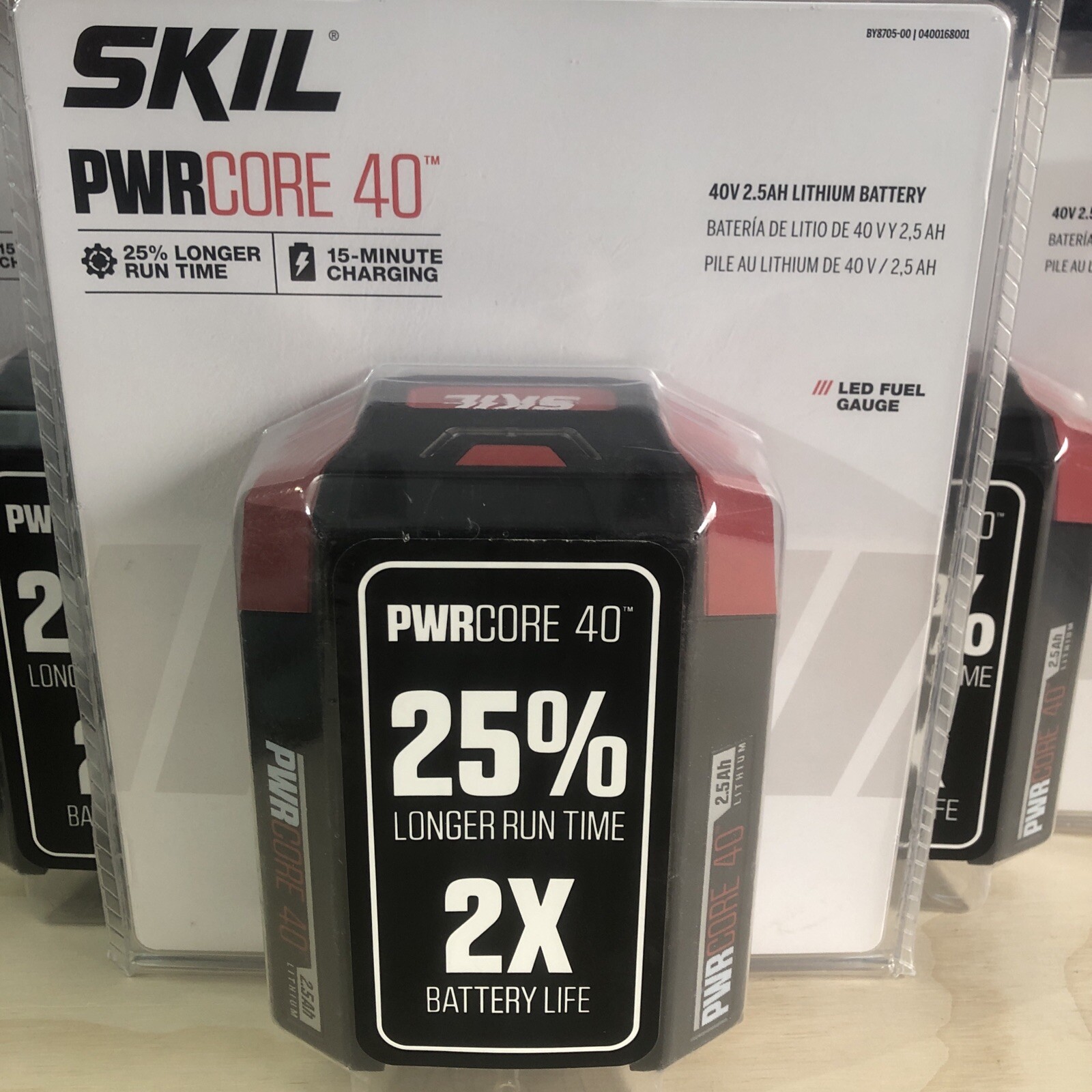 SKIL PWRCORE 40 RECHARGEABLE LITHIUM ION BATTERY BY8705-00, 40V 2.5 Ah Sealed