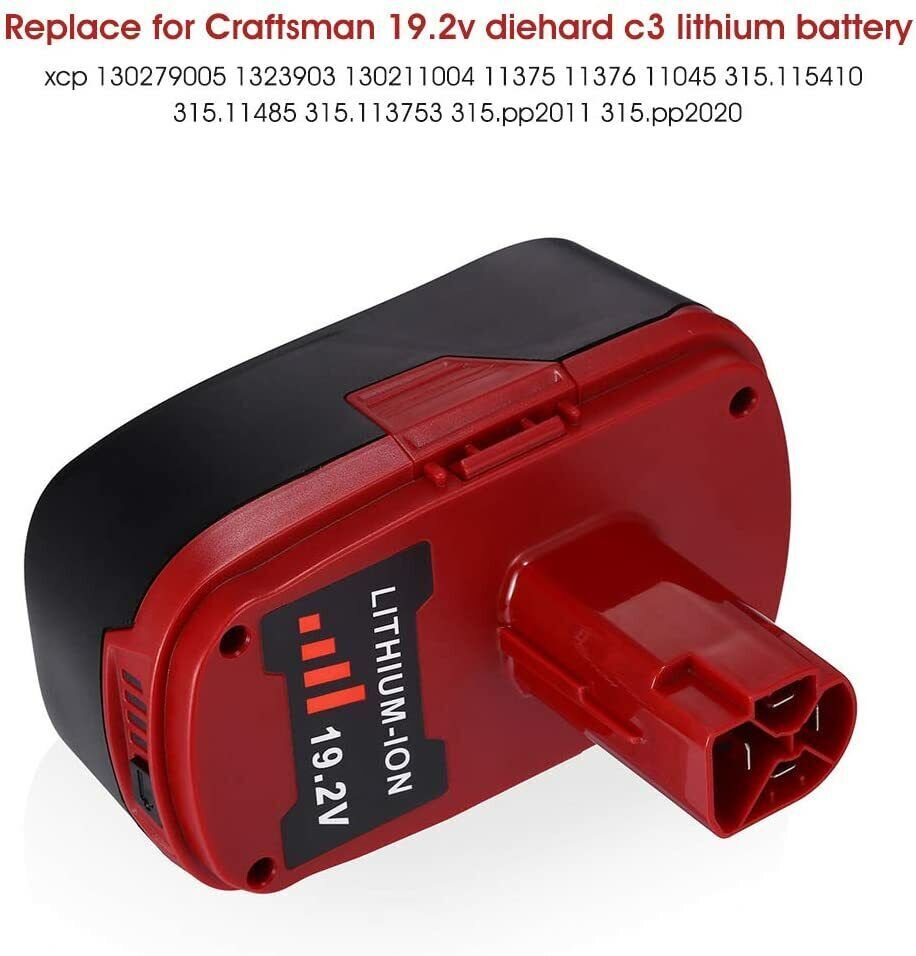 2pack 19.2 Volt XCP 8.0Ah Lithium Battery For Craftsman C3 Diehard PP2025 PP2030