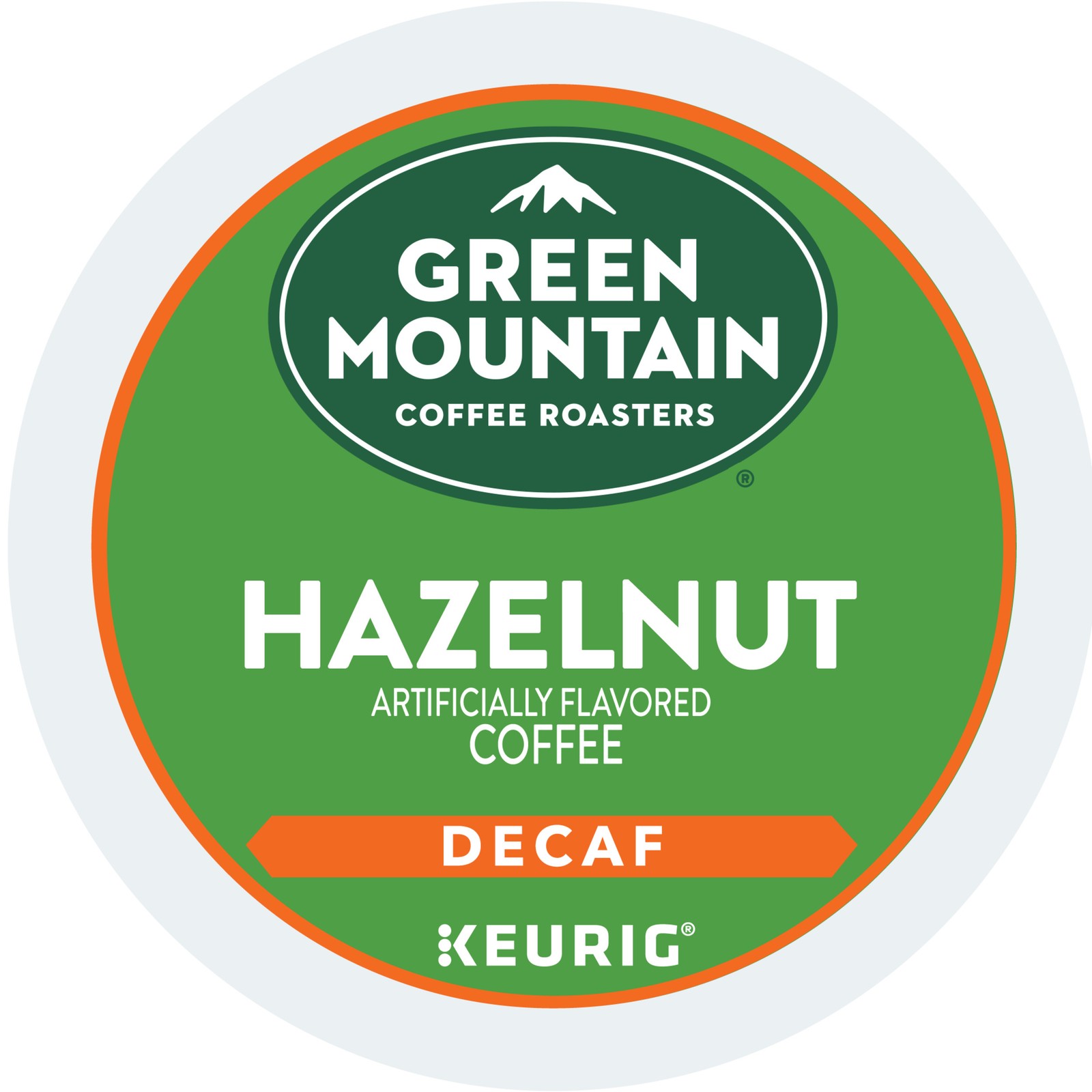 Green Mountain Coffee Hazelnut Decaf Coffee, K-Cup pods, Light Roast, 24 Count