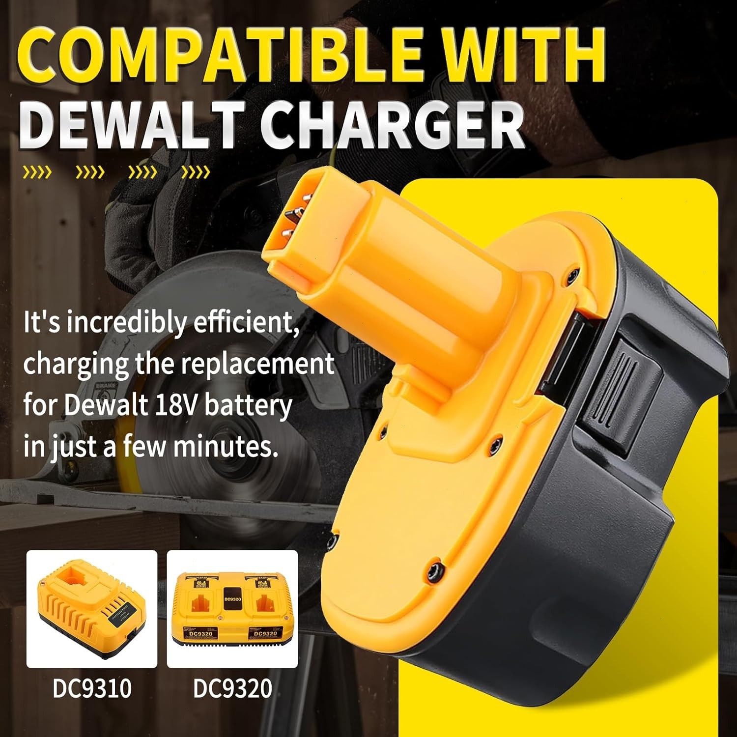 4PACK 2PACK 18V For Dewalt 18 VOLT XRP Ni-MH 7.0Ah Battery DC9099 DC9096 DC9098
