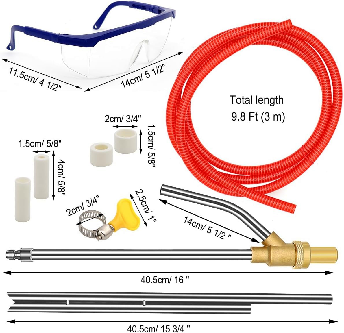 5000 PSI Sandblasting Kit Pressure Washer Sand Blaster Power Blaster Attachment