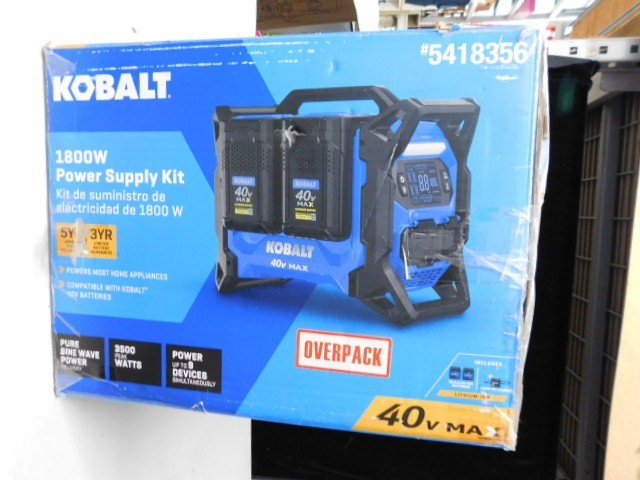 Kobalt 1800W Portable Power Station Power Supply Kit #5418356