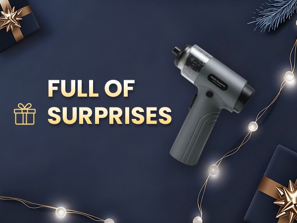 ANXTECH 3.7V Cordless Electric Screwdriver Set Screw Gun Tool with LED Light