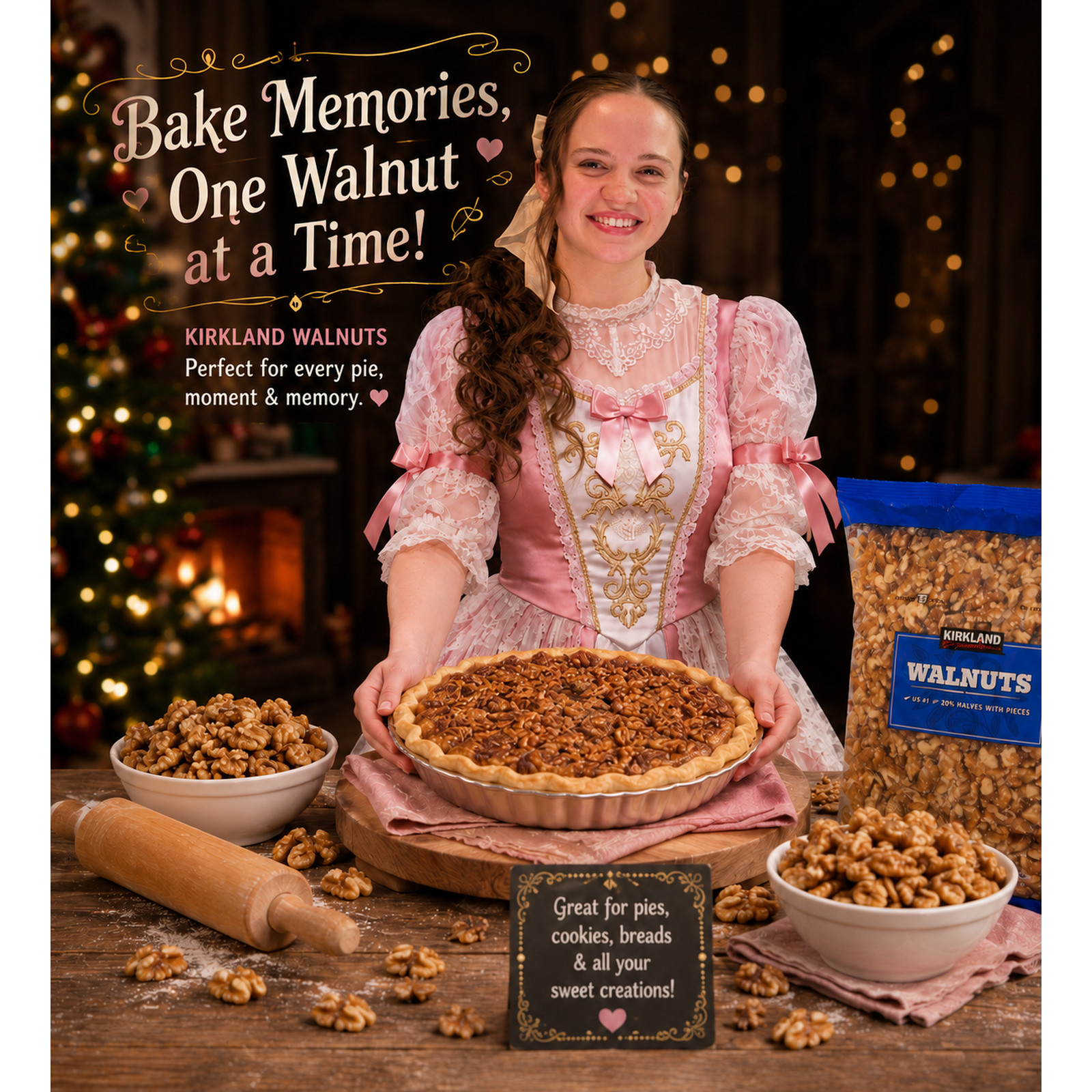 Kirkland Signature Walnuts Halves Pieces 3 lb 48 oz Bulk Raw Baking Snacking