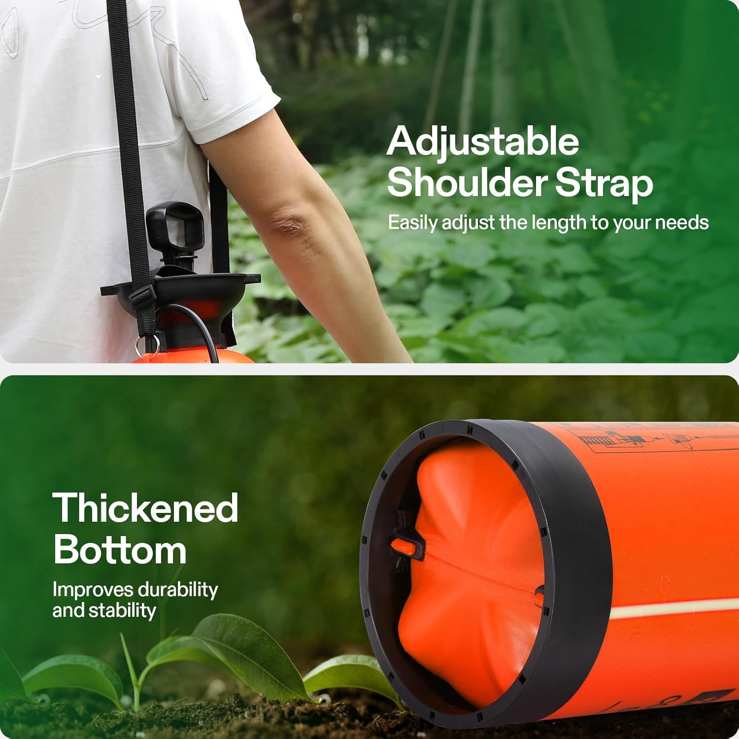 1.35-Gallon Pump Pressure Sprayer, Pressurized Lawn & Garden Water Spray Bottle