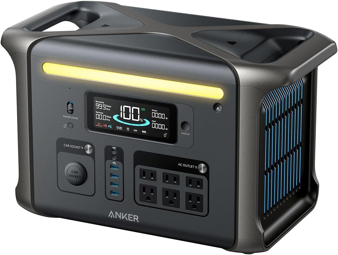Anker SOLIX F1500 Portable Power Station 1536Wh1800W Solar Generator for Outdoor