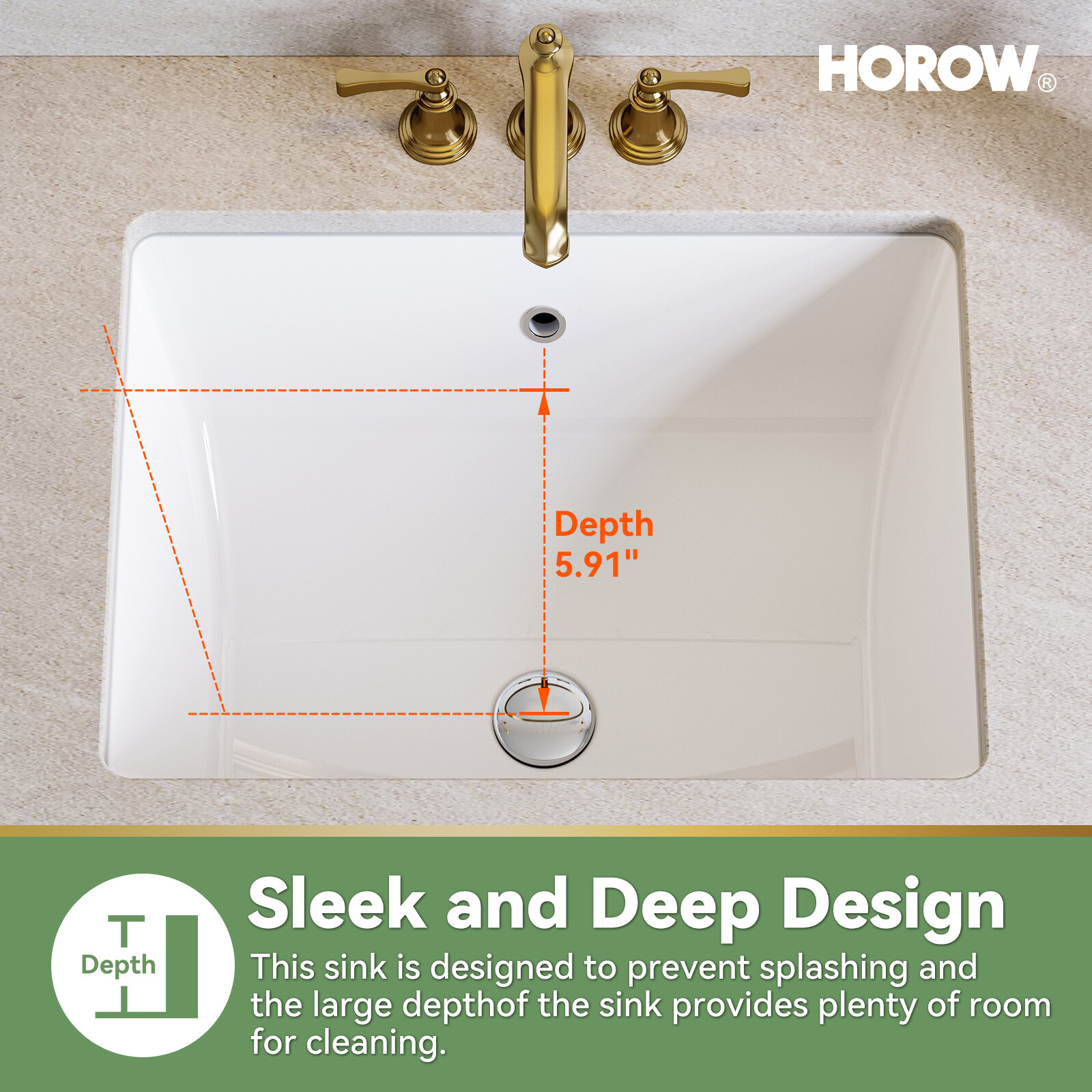 20×15” Rectangular Undermount Bathroom Sink Vitreous Ceramic Lavatory White